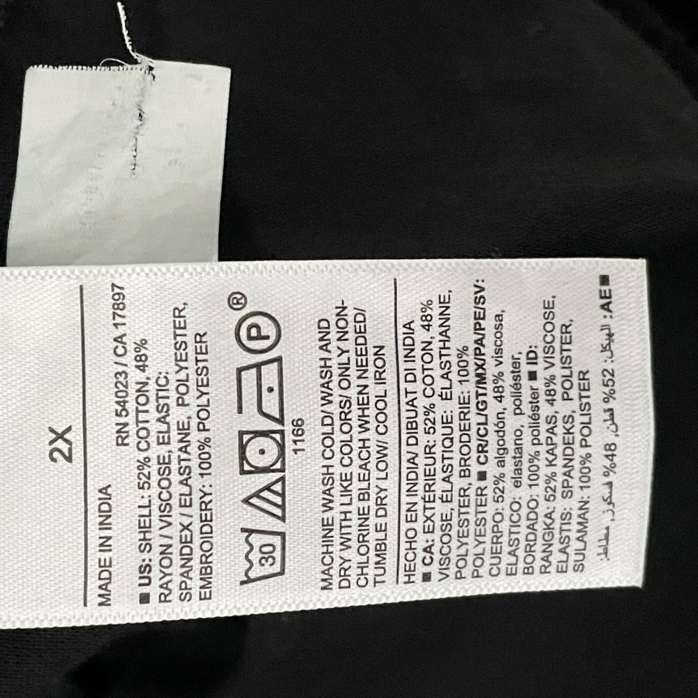 Old Navy Smocked Top Sleeveless Tank Size 2X Black New - Picture 9 of 9